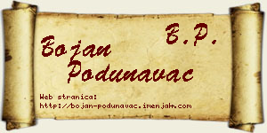 Bojan Podunavac vizit kartica